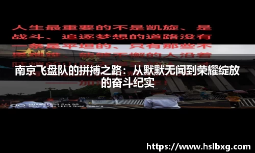 南京飞盘队的拼搏之路：从默默无闻到荣耀绽放的奋斗纪实